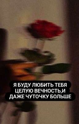 Я  буду любить тебя целую вечность,и даже чуточку больше 