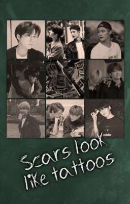 Scars look like tattoos